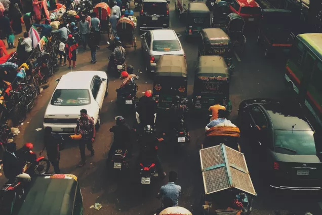 Busy Bangladesh street