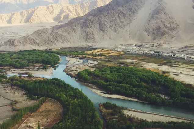 Photo of a landscape in the region of Kashmir